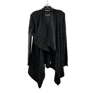 Pink Rose Women's Knit Cardigan Open Front Long Sleeve Gray Size Medium